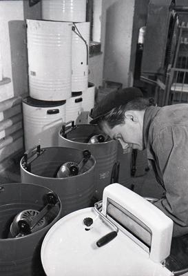 Mechanical plant. Washing machine workshop
