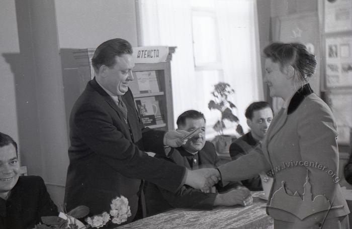 Party cards delivery in the Zhovtnevyi district committee of the CPSU (Communist Party of the Soviet Union) 2