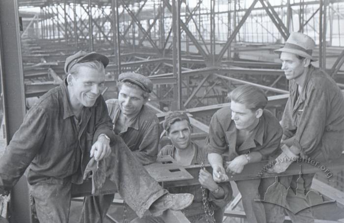 The Yanchuk brothers at the construction site of Mill 1700 2