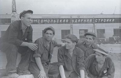 The Yanchuk brothers at the construction site of Mill 1700