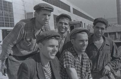 The Yanchuk brothers at the construction site of Mill 1700