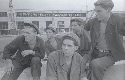 The Yanchuk brothers at the construction site of Mill 1700