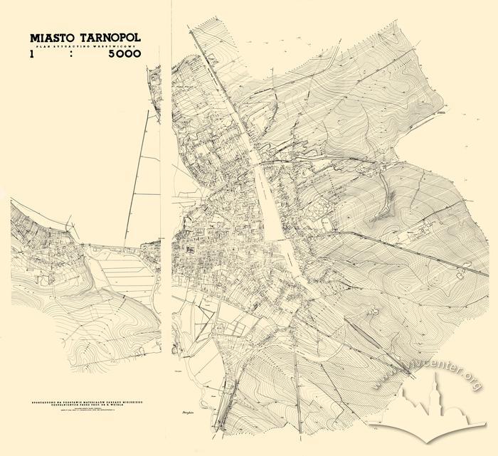 City of Tarnopol. Situational-Contour Map | Urban Media Archive