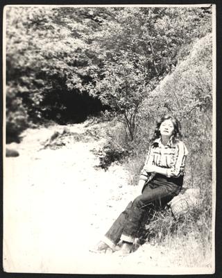 Young woman wearing jeans
