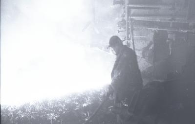 Cast iron pouring at the fourth blast furnace of the Azovstal plant