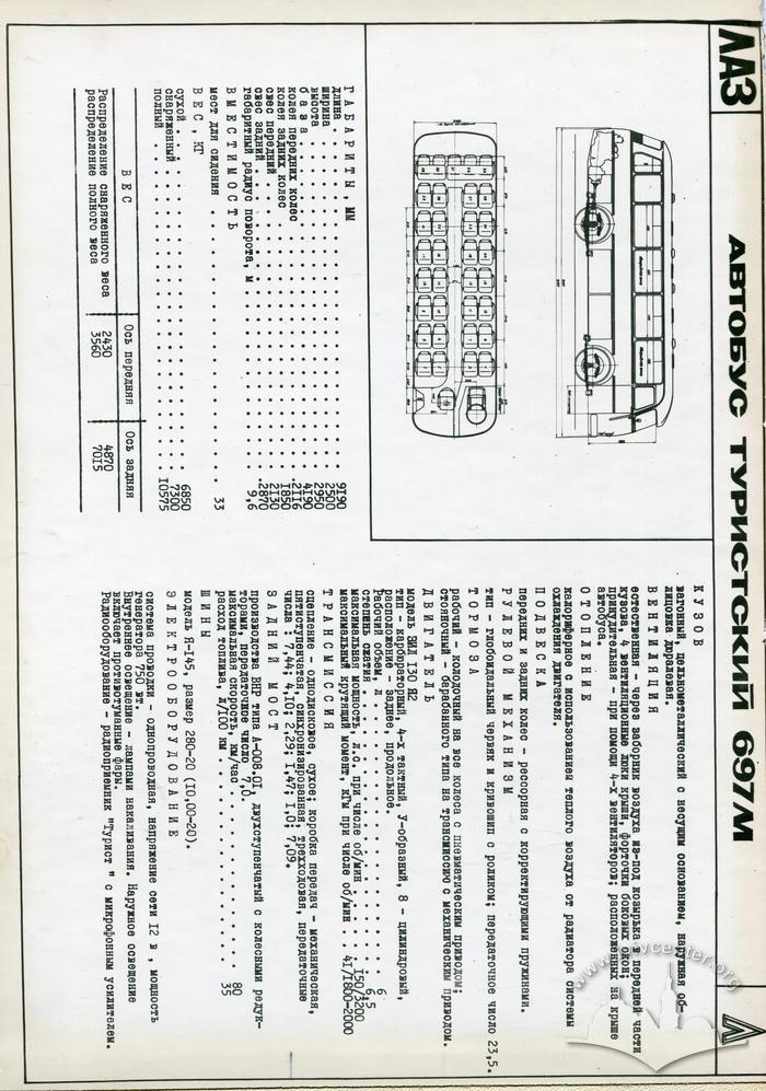 Автобус туристичний ЛАЗ-697М 3