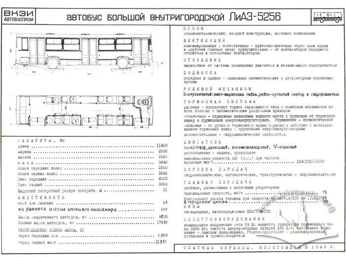 Альбом "Автобуси та тролейбуси СРСР" Всесоюзного конструкторсько-експериментального інституту з 1987 року 60