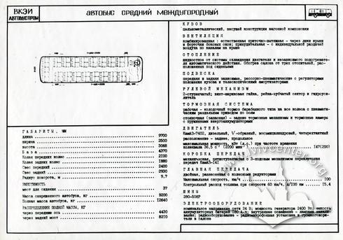 Автобус середній міжміський ЛАЗ-42022. Креслення з специфікацією, фотографії 2