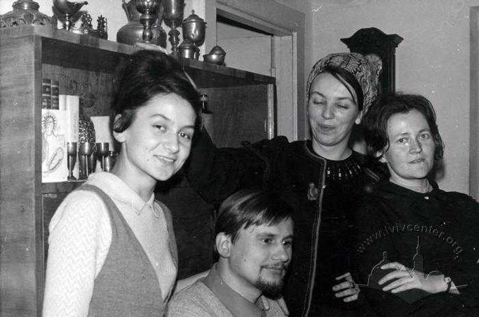 Iryna and Ihor Kalynets with their friends in an apartment at Kutuzova street (Tarnavskoho street now) 2