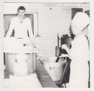 In the kitchen