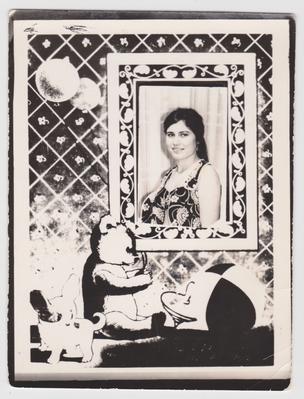 Portrait of a woman in a vignette
