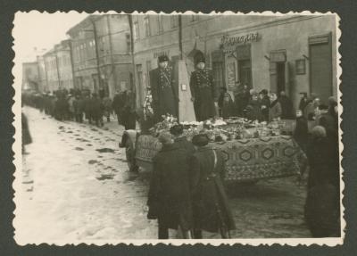 Funeral procession on the street